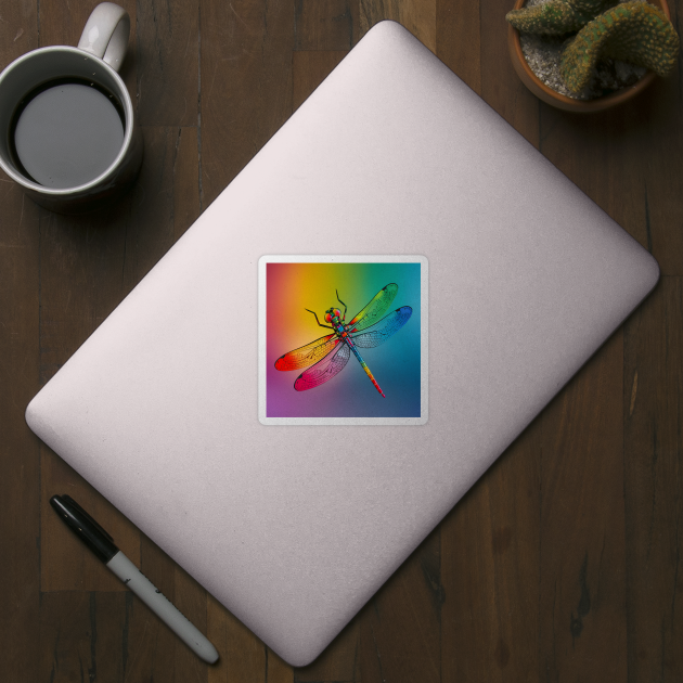 Rainbow Dragonfly by Artisticwalls